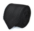 black tie skinny knitted tie with pointed end